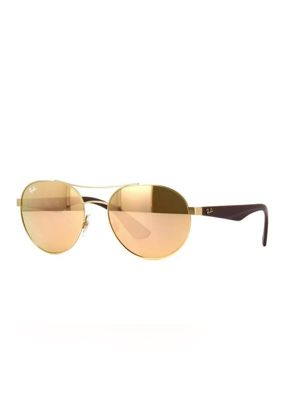 Ray-Ban Gold Frame Sunglasses with Rose-Gold Lenses